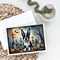 Edge Collections - 5" x 7" - Multicolor - Boston Terrier Spooky Pumpkin Halloween Greeting Cards - 8 Pieces